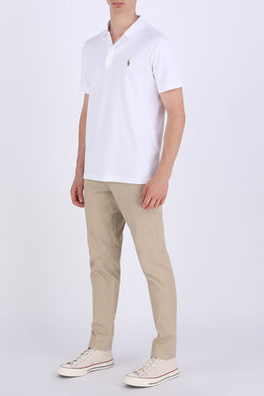 White Slim Fit Soft Touch Polo Shirt POLO RALPH LAUREN